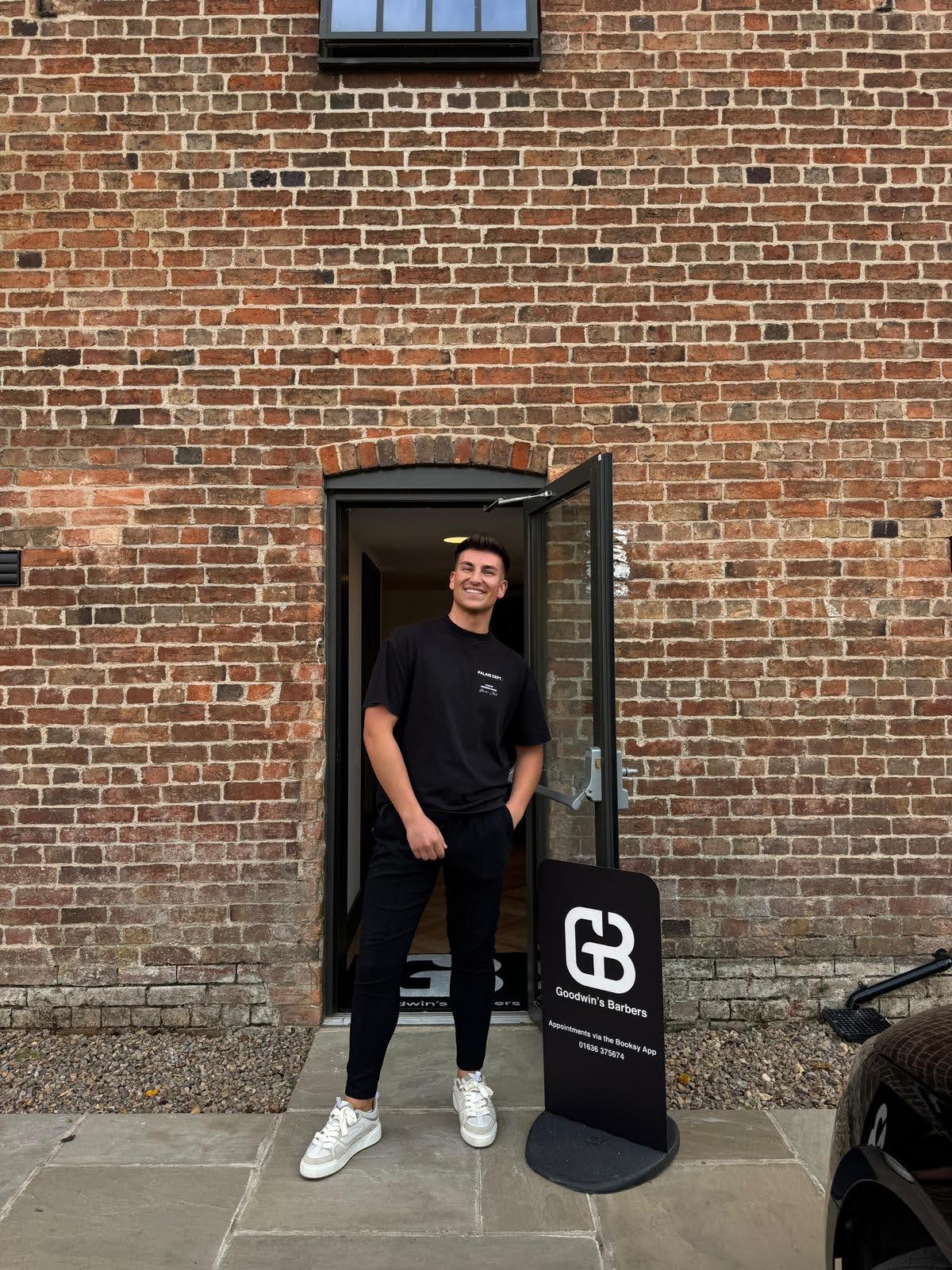 Bearded client getting stylish haircut